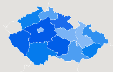 Mapa oblíbenosti magnetického rybaření v Česku