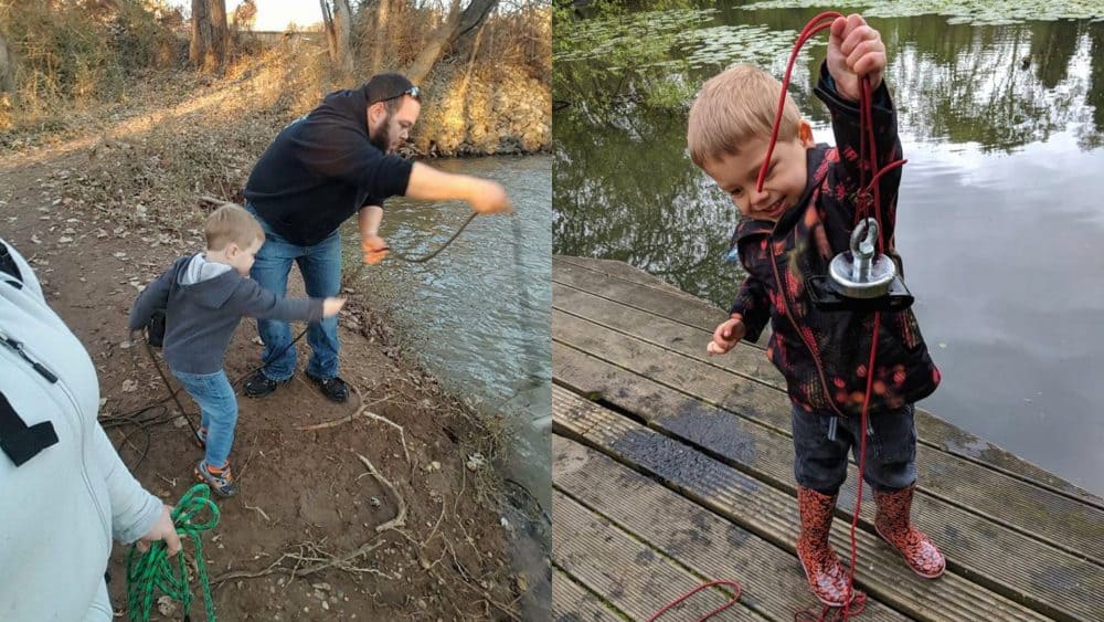 Rodina na výletě u vody